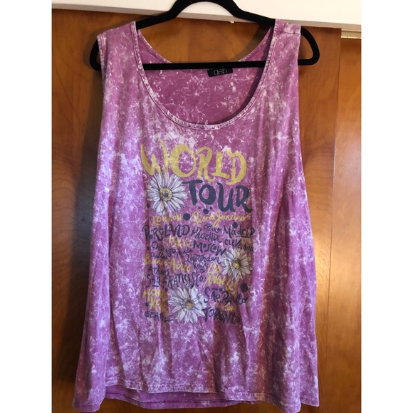 Deb Tops - Purple Burnout Tour Tank